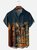 Moisture-wicking Tiki Chest Pocket Hawaiian Shirt