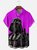 Moisture Wicking Star Robot Chest Pocket Hawaiian Shirt