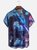 Moisture-wicking Cyberpunk Dragon Chest Pocket Casual Shirt