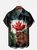 Moisture-wicking Canada Day Maple Beaver Chest Pocket Casual Shirt