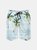 Men's Swim Trunks Hawaiian Tropical Palm Tree Beach Shorts with Pockets
