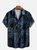 Hardaddy Palm Tree Leaf Shirt Men Summer Leaf Vacation Micro-Elasticity Daily Short Sleeve Regular H-Line Camp Collar Aloha Shirts