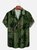 Hardaddy Palm Tree Leaf Shirt Men Summer Leaf Vacation Micro-Elasticity Daily Short Sleeve Regular H-Line Camp Collar Aloha Shirts