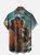 Moisture Wicking Dinosaur Chest Pocket Hawaiian Shirt