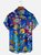 Moisture Wicking Underwater World Fish Chest Pocket Hawaiian Shirt