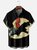 Moisture Wicking Funny Chicken Dinosaur Chest Pocket Hawaiian Shirt
