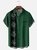 Tall Size Moisture-wicking Poker Symbols Chest Pocket Bowling Shirt