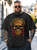 Big Size Men's  Rock Punk Skull Art Loose Fit T-shirt