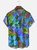 Tall Size Moisture-wicking Floral Chest Pocket Hawaiian Shirt