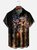 Moisture-wicking American Flag Chest Pocket Casual Shirt