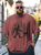 Big Size Men's Bigfoot BBQ Party Loose T-shirt