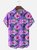 Moisture-wicking Floral Gradient Color Chest Pocket Hawaiian Shirt