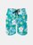 Men's Swim Trunks Hawaiian Tropical Floral Beach Shorts with Pockets