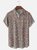 Moisture-wicking Gradient Color Geomatric Chest Pocket Casual Shirt