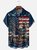 Moisture-wicking American Flag Eagle Chest Pocket Casual Shirt