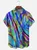 Moisture-wicking Gradient Color Chest Pocket Casual Shirt