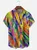 Moisture-wicking Gradient Color Chest Pocket Casual Shirt