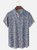 Moisture-wicking Gradient Color Geomatric Chest Pocket Casual Shirt