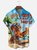 Moisture Wicking Beer Holiday Dog Chest Pocket Hawaiian Shirt