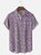 Moisture-wicking Gradient Color Geomatric Chest Pocket Casual Shirt