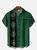 Big Size Moisture-wicking Poker Symbols Chest Pocket Bowling Shirt