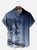 Big Size Moisture-wicking Palm Tree Chest Pocket Hawaiian Shirt