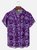 Big Size Moisture-wicking Paisley Floral Chest Pocket Casual Shirt