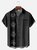 Big Size Moisture-wicking Poker Symbols Chest Pocket Bowling Shirt