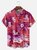 Big Size Moisture-wicking Tropical Hibiscus Flower Chest Pocket Hawaiian Shirt