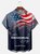 Big Size Moisture-wicking Memorial Day American Flag Chest Pocket Casual Shirt