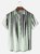 Big Size Moisture-wicking Classic Abstract Textured Vertical Stripe Chest Pocket Casual Shirt