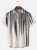 Big Size Moisture-wicking Classic Abstract Textured Vertical Stripe Chest Pocket Casual Shirt