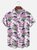 Big Size Moisture-wicking Beach Retro Car Chest Pocket Hawaiian Shirt