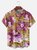 Big Size Moisture-wicking Tropical Hibiscus Flower Chest Pocket Hawaiian Shirt