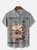 Big Size Moisture-wicking Busy Duck Chest Pocket Hawaiian Shirt