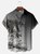 Big Size Moisture-wicking Palm Tree Chest Pocket Hawaiian Shirt