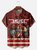 Big Size Moisture-wicking Independence Day Rooster American Flag Chest Pocket Casual Shirt