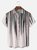Big Size Moisture-wicking Classic Abstract Textured Vertical Stripe Chest Pocket Casual Shirt