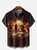 Big Size Moisture-wicking Rooster Poker Chip Farm Chest Pocket Casual Shirt