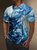 Moisture Wicking Gradient Color Abstract Geometric Short Sleeve Golf Polo