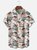 Moisture-wicking Beach Retro Car Chest Pocket Hawaiian Shirt