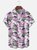 Moisture-wicking Beach Retro Car Chest Pocket Hawaiian Shirt