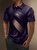 Moisture Wicking Gradient Color Abstract 3D Stripe Short Sleeve Golf Polo
