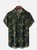 Moisture-wicking Fun Bee Print Art Chest Pocket Hawaiian Shirt
