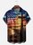 Tall Size Moisture-wicking American Flag Cross National Patriotic Chest Pocket Casual Shirt