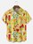 Big Size Moisture-wicking Geomatric Cocktail Chest Pocket Hawaiian Shirt
