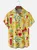 Tall Size Moisture-wicking Geomatric Cocktail Chest Pocket Hawaiian Shirt