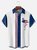 Big Size Moisture-wicking Flamingo Chest Pocket Bowling Shirt