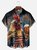 Big Size Moisture-wicking American Flag Chicken Beer National Patriotic Chest Pocket Casual Shirt