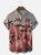 Moisture Wicking Flamingo Chest Pocket Hawaiian Shirt